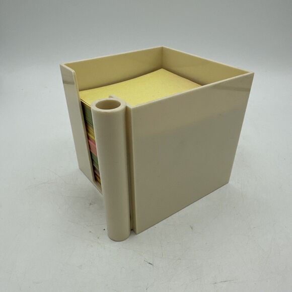 Vintage Notepad Plastic Paper Pen Holder Desk Organizer Stationery - Picture 2 of 13